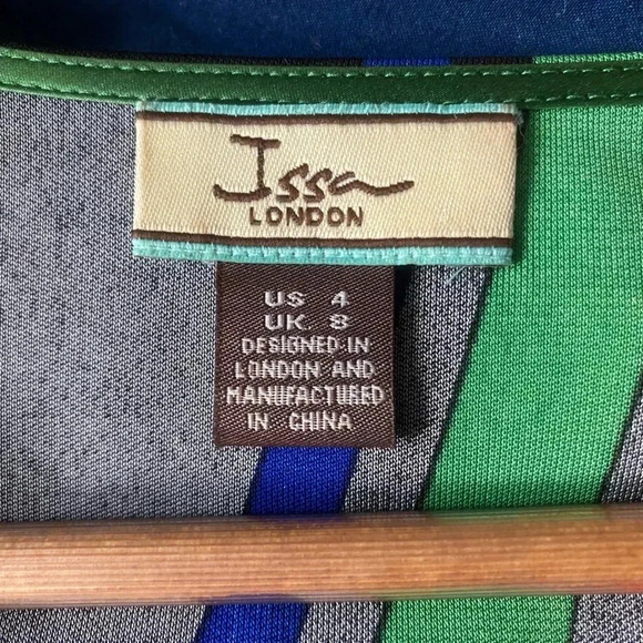 ISSA London mod style designer dress abstract colorful size 4 EUC chic trendy - Picture 15 of 16